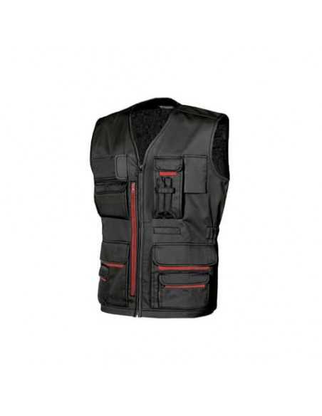 Gilet da lavoro con tasche multifunzionali Fun Black Carbon U-Power taglia M - HY018BC-M