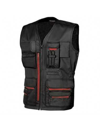 Gilet da lavoro con tasche multifunzionali Fun Black Carbon U-Power taglia L - HY018BC-L