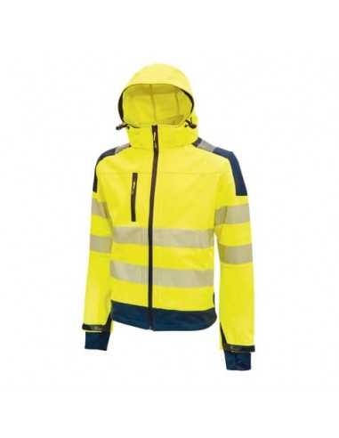 Giacca in tessuto Softshell Miky Yellow Fluo U-Power taglia L HL169YF-L