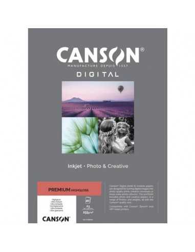 Carta fotografica Canson Premium bianca 20 fogli - 255 g/m² HighGloss RC A3 - C33300S007