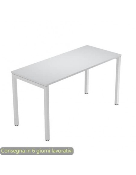 Scrivania fianchi metallo grigio quadrati Venere Plus 140x60xH.72