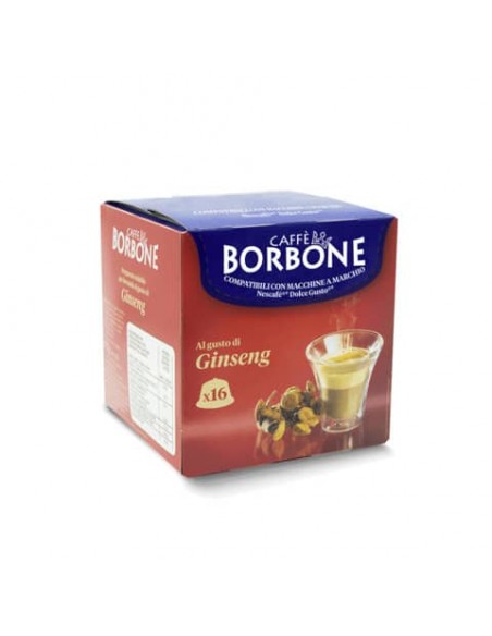 Capsule di preparato solubile per caffè al latte e ginseng 17 gr compatibili Caffe Borbone Nescaffè Dolce Gusto -