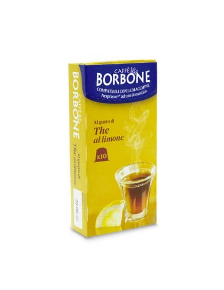 Capsule di preparato solubile per tè al limone 9 gr compatibili Caffe Borbone Nespresso - THELIMONE6X10RESPRES