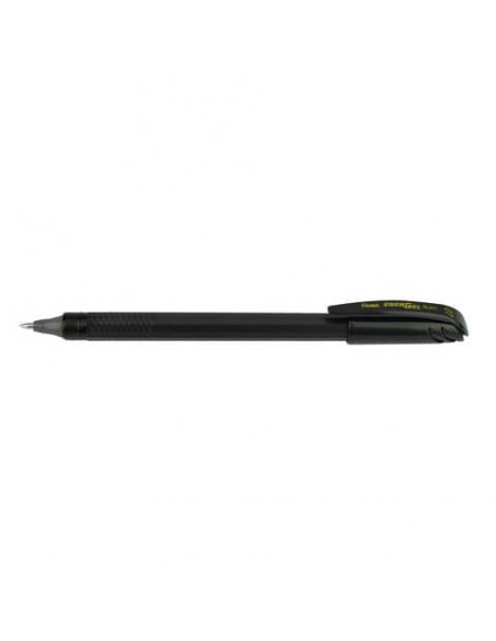 Roller ricaricabile Pentel EnerGel con cappuccio - materiale 96% riciclato - nero - conf. 12 pezzi - BL417R-A