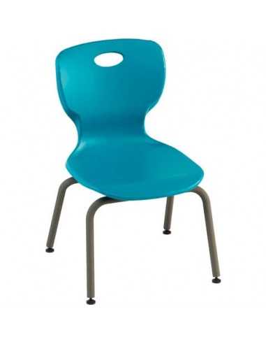 Sedia fissa monoscocca in PPL struttura 4 gambe in tubolare d'acciaio 41x41x46 cm Motris blu - VEGACL46B