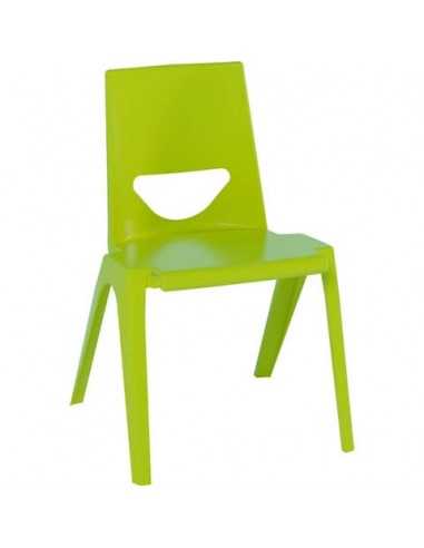 Sedia per banco in PPL riciclato 41x41x38 cm Motris verde lime EN-ONE4GR