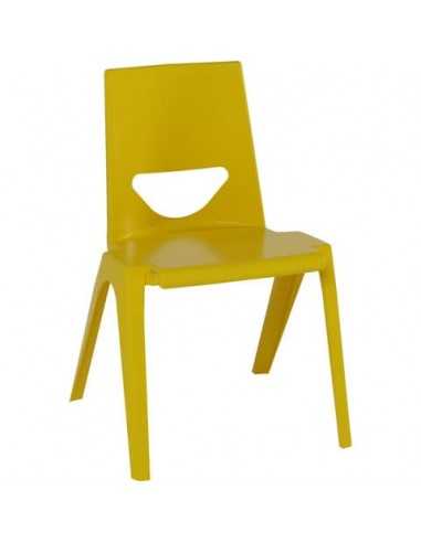 Sedia per banco in PPL riciclato 41x41x38 cm Motris giallo banana EN-ONE4YE