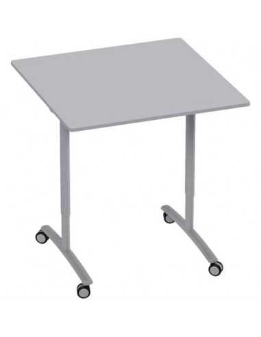 Tavolo elevabile con piano ribaltabile 25 mm su ruote 80x80 cm Motris grigio/bianco - GTT71968X8GRW