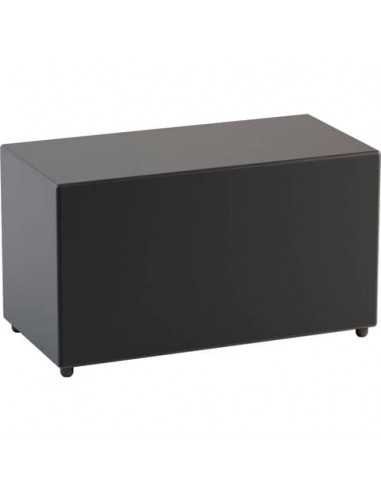 Pouf in similpelle rettangolare 80x40x46 cm Motris nero PSRT80SPNI04