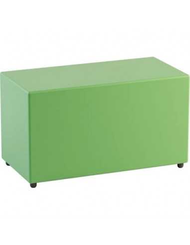 Pouf in similpelle rettangolare 80x40x46 cm Motris verde PSRT80SPNI05