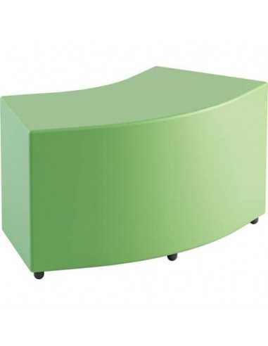 Pouf angolare in similpelle 45° 90/60x40x46 cm Motris verde PSAG45SPNI05