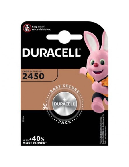 Batterie specialistiche 2450 a bottone al litio da 3V Duracell blister da 1 pila - DU31