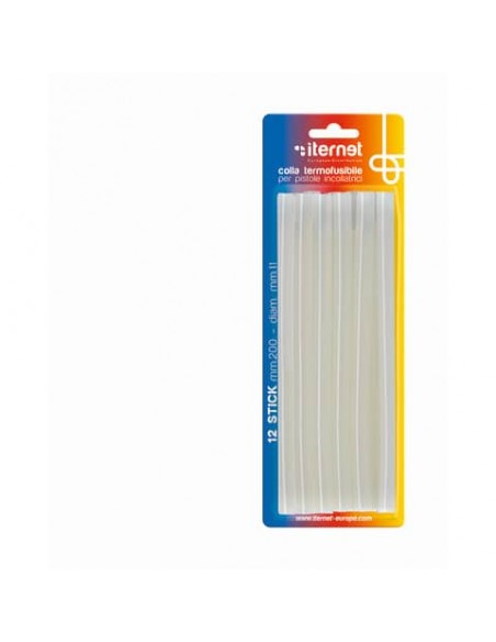 Refill colla stick per pistole colla a caldo. Conf. 12 refill Iternet blister 12 refill - 4231