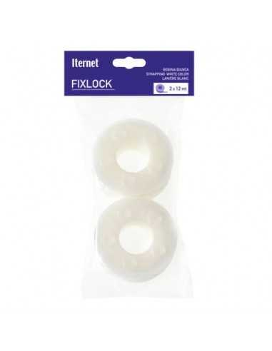 Bobina in nylon dentato ultra resistente per fascettatrice FIXLOCK - Conf. 2 bobine Iternet bianco - 0072