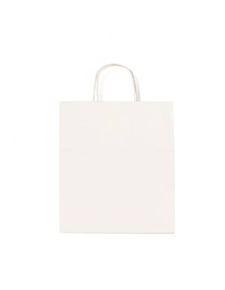 Borsa Allegra neutra kraft con manici in carta ritorta 54x14x50 cm conf. 25 pz Rex-Sadoch bianca - SDS54BIA