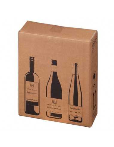 Scatole per bottiglie Wine Pack conf. 10 pz Bong tre bottiglie 222103110