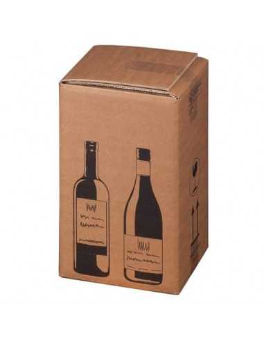 Scatole per bottiglie Wine Pack conf. 10 pz Bong quattro bottiglie 222103210