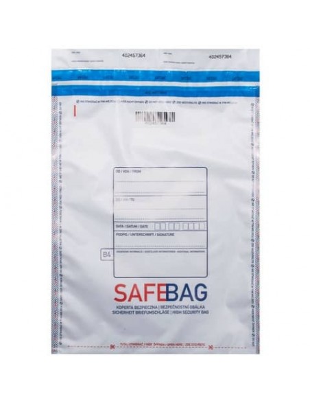 Sacchetti di sicurezza bianco conf. 1.000 pz formato interno - 144x240+40 mm Safe Bag K70 - 68281