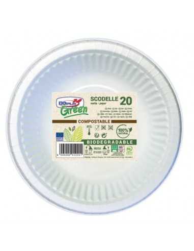 Scodelle carta Fluted Bio-Coated conf. 20 pz Dopla Green 450 ml 32420