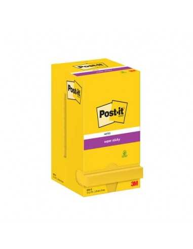 Foglietti riposizionabili Super Sticky Notes Post-it® giallo oro - 76x76 mm 12 blocchetti da 90 ff - 7100290189