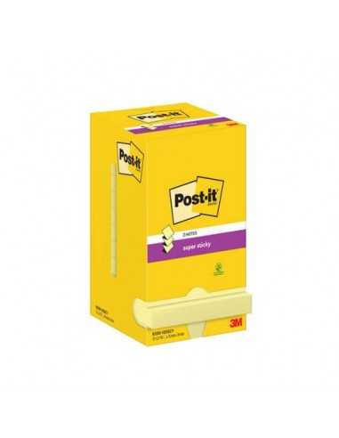 Foglietti riposizionabili Z-Notes Super Sticky Post-it® Giallo Canary 76x76 mm 12 blocchetti da 90 ff - 7100290161