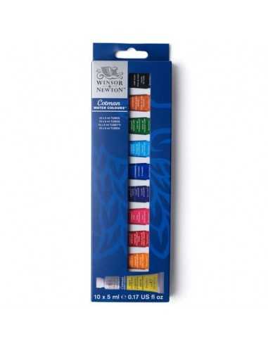 Set tubetti acquerello Cotman Winsor&Newton- colori assortiti Conf. 10x5 ml - 0390664