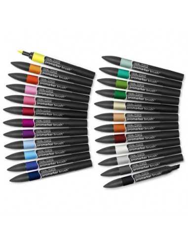 Set 24 pennarelli brushmarker ''Student Designer'' Winsor&Newton colori assortiti - 0290079