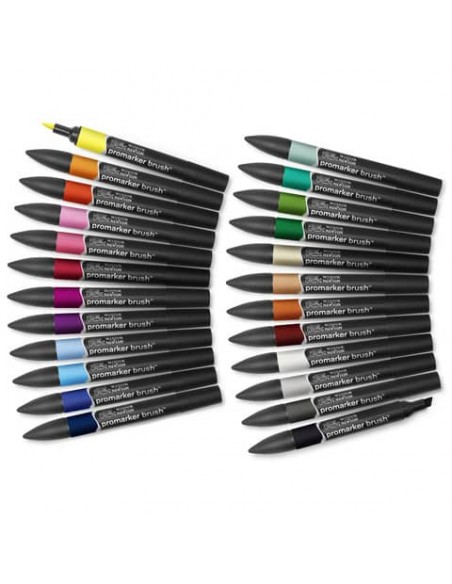 Set 24 pennarelli brushmarker ''Student Designer'' Winsor&Newton colori assortiti - 0290079