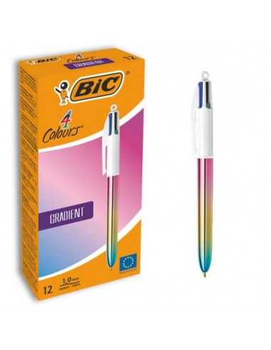 Penna a sfera a scatto BIC 4 Colours 1 mm - gradient conf. 12 pz - 511034