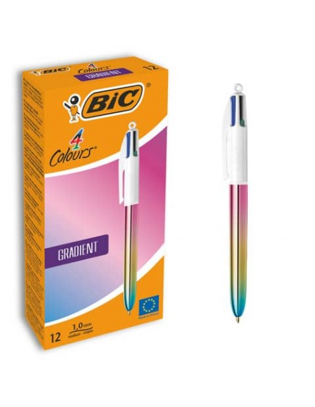 Penna a sfera a scatto BIC 4 Colours 1 mm - gradient conf. 12 pz - 511034