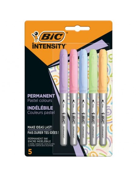 Pennarelli Indelebili BIC Intensity Marking - assortiti pastel - tratto 0