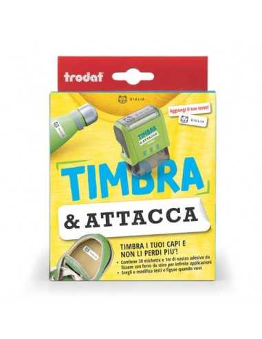 Timbro componibile Timbra & Attacca Trodat nero - misure e set assortiti 180221