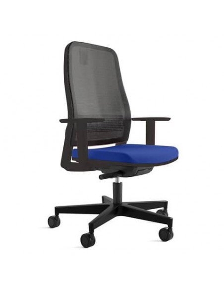 Sedia semidirezionale ergonomica rivestimento PPL ignifugo synchro Titan Unisit blu - TTN/BR2/IB