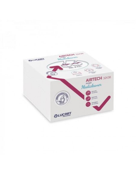 Panni multiuso piegati Airtech Medicleaner Lucart Professional 32x38 mm - conf. 60 pezzi - 853024J