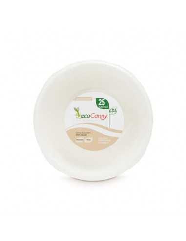 Ciotola bio-compostabile ecoCanny Take Away bianco Ø205x60 mm conf. 25 pz - ECO‐205CA