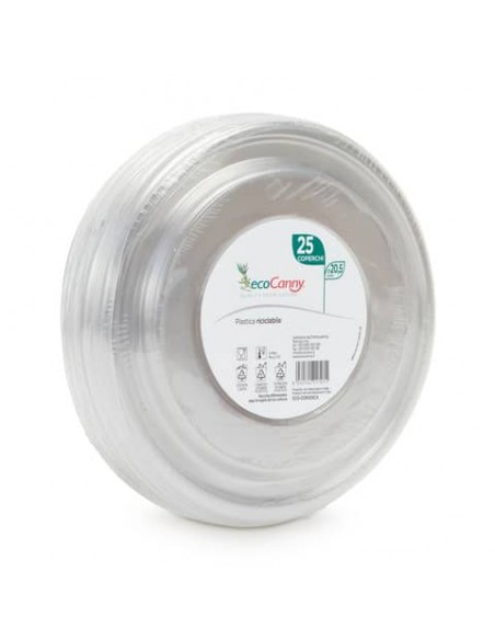 Coperchio per Ciotola ecoCanny Take Away ECO-205CA bianco Ø205 mm conf. 25 pz - ECO‐COP205CA