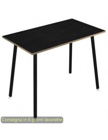 Tavolo alto Skinny Metal 160x80xH.105 cm con gambe met. nere Artexport piano nero 6403-DJC-8C-AQ