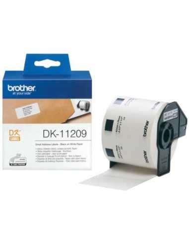 Rotolo da 800 etichette adesive in carta nero/bianco Brother 29 x 62 mm DK11209