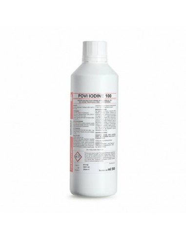 Soluzione acquosa pronta all'uso Povi Iodine 100 a base di Iodopovidone 10% PVS 500 ml - JOD006