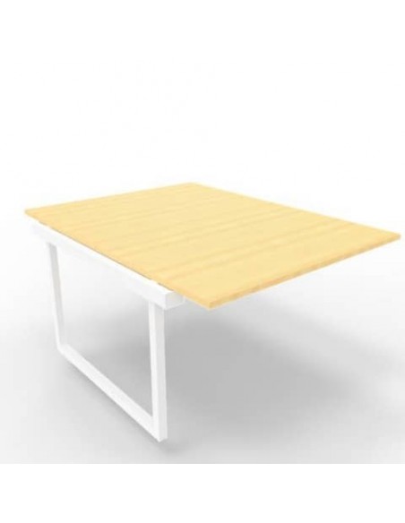 Postazione aggiuntiva bench piano faggio 120x160xH.75 cm gamba ad anello in acciaio bianco Practika P2 ECBIA12-FA-I