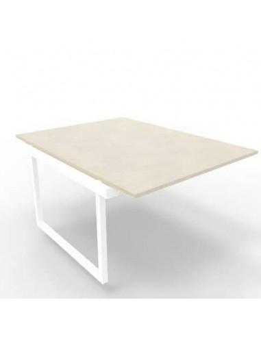 Postazione aggiuntiva bench cemento 120x160xH.75 cm gamba ad anello in acciaio bianco Practika P2 ECBIA12-CL-I