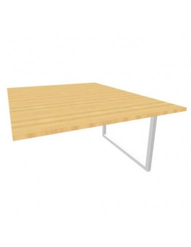 Postazione aggiuntiva bench piano faggio 120x160xH.75 cm gamba ad anello in acciaio argento Practika P2 ECBIA12-FA-A