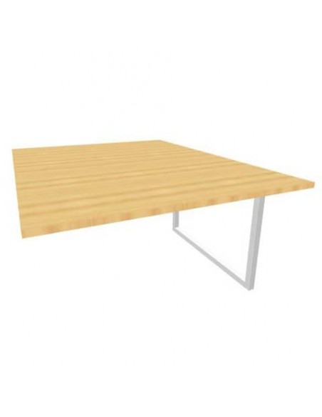 Postazione aggiuntiva bench piano faggio 120x160xH.75 cm gamba ad anello in acciaio argento Practika P2 ECBIA12-FA-A