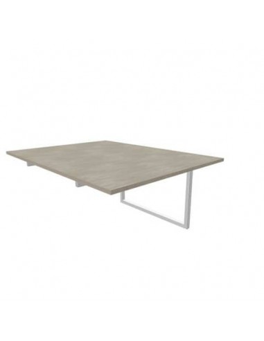 Postazione aggiuntiva bench cemento 120x160xH.75 cm gamba ad anello in acciaio argento Practika P2 ECBIA12-CL-A