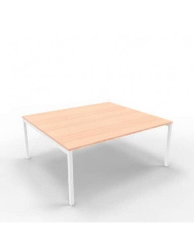 Bench piano noce canaletto 180x160xH.75 cm gamba a ponte in acciaio argento linea Practika P3 - ECBEC18-CL-A