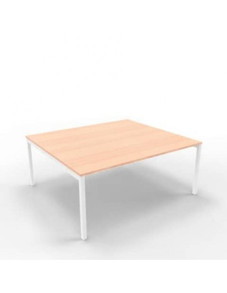 Bench piano noce canaletto 180x160xH.75 cm gamba a ponte in acciaio argento linea Practika P3 - ECBEC18-CL-A