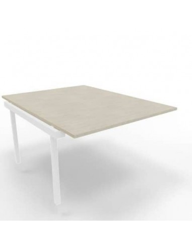 Postazione aggiuntiva bench cemento 120x160xH.75 cm gamba a ponte in acciaio bianco Practika P3 - ECBIC12-CL-I