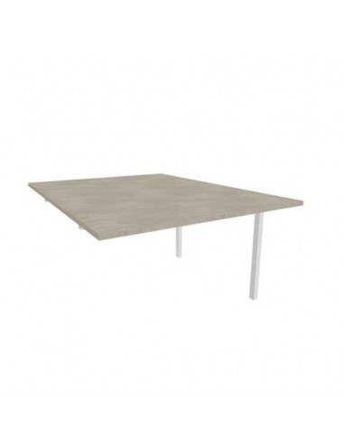 Postazione aggiuntiva bench cemento 120x160xH.75 cm gamba a ponte in acciaio argento Practika P3 - ECBIC12-CL-A