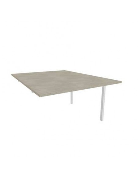 Postazione aggiuntiva bench cemento 120x160xH.75 cm gamba a ponte in acciaio argento Practika P3 - ECBIC12-CL-A