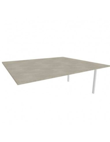 Postazione aggiuntiva bench cemento 180x160xH.75 cm gamba a ponte in acciaio argento Practika P3 - ECBIC18-CL-A